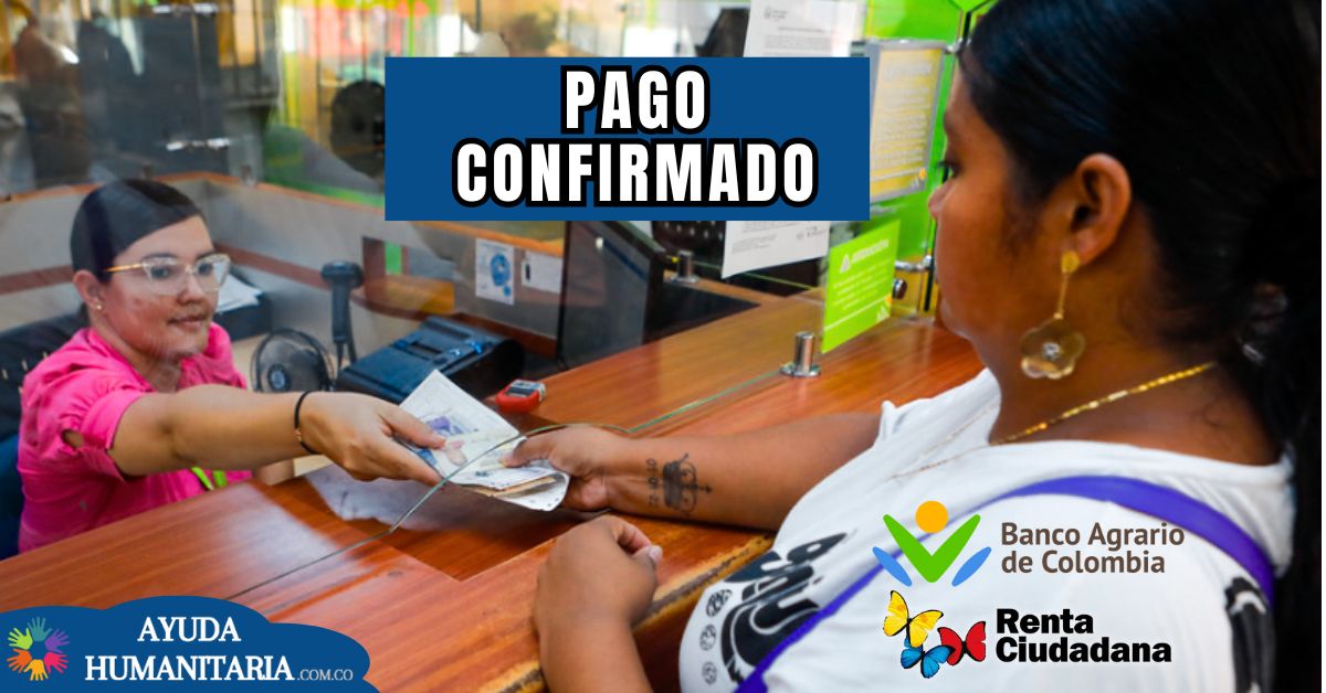 Beneficiaria cobrando subsidio en ventanilla del Banco Agrario