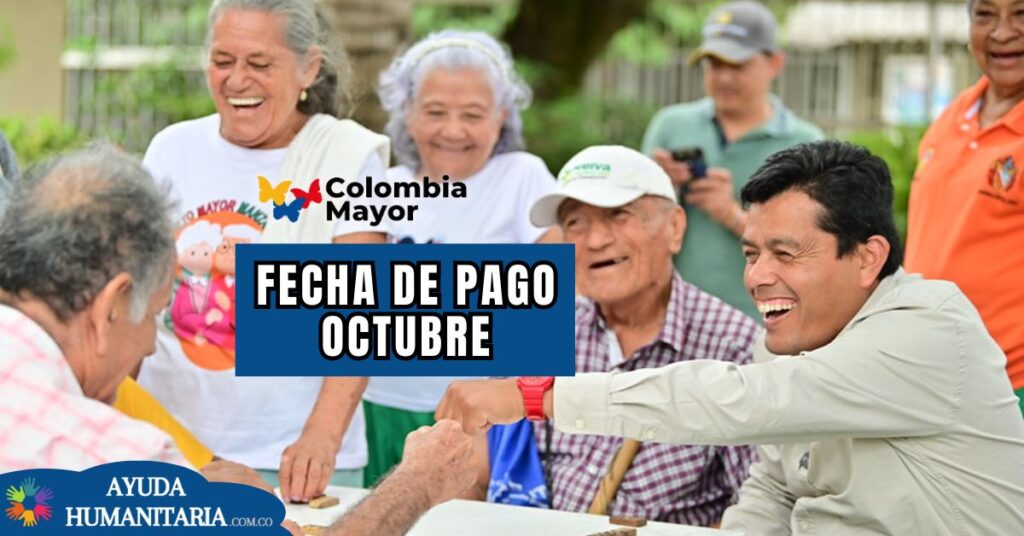 Beneficiarios de Colombia Mayor recibiendo el noveno pago en octubre de 2025