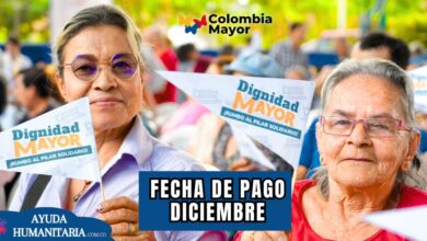 Personas mayores reclamando el pago del programa Colombia Mayor en Colombia
